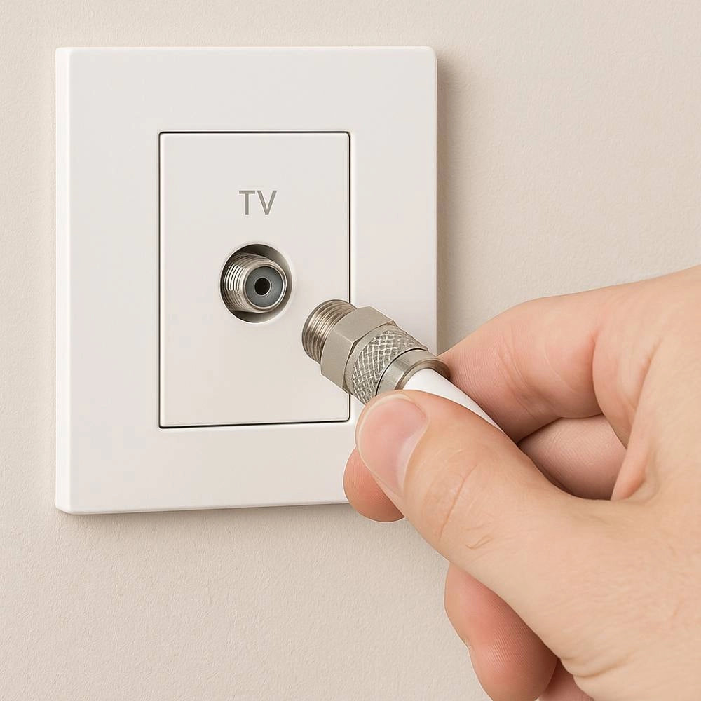 Connettore coassiale tv bticino jw4202f 75 ohm bianco