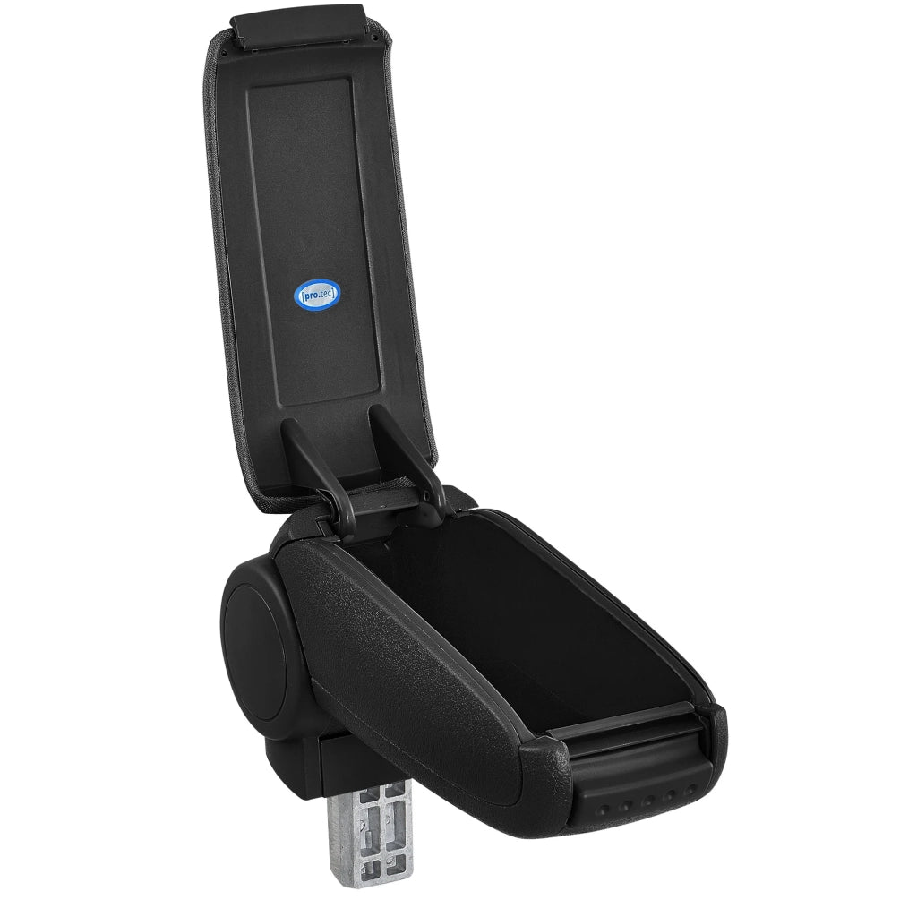 Bracciolo centrale per Opel Corsa F dal 2019 in poi similpelle nera con cuciture 03_0008842