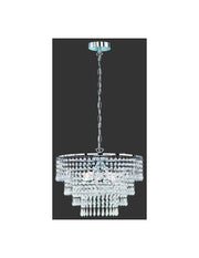 Lampadario Orient 3 Luci E14 Cromo Ø42 cm Pendenti Decorativi Trio Lighting