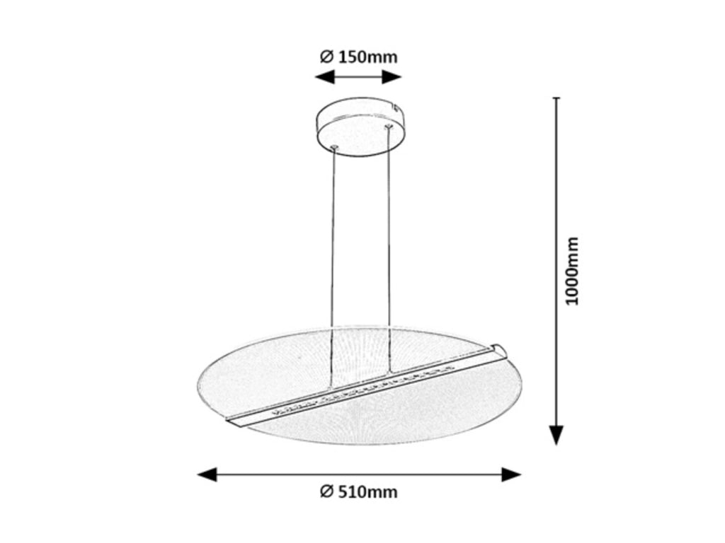 Lampada sospesa LED 2 luci Norael nera Rabalux