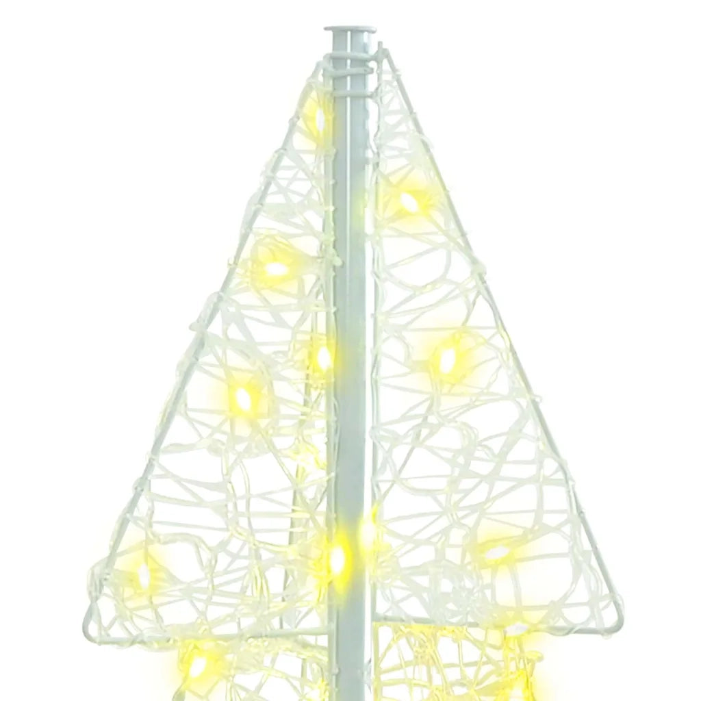 Albero di Natale | Decorazioni natalizie con 100 LED Bianco caldo 120 cm Acrilico