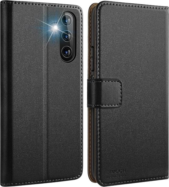 Custodia Premium in Pelle per Samsung Galaxy A34 5G - Confezione Inclinabile - Nero - Protezione per Telefono