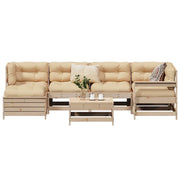Set Divani da Giardino 7 pz in Legno Massello di Pino 3250948