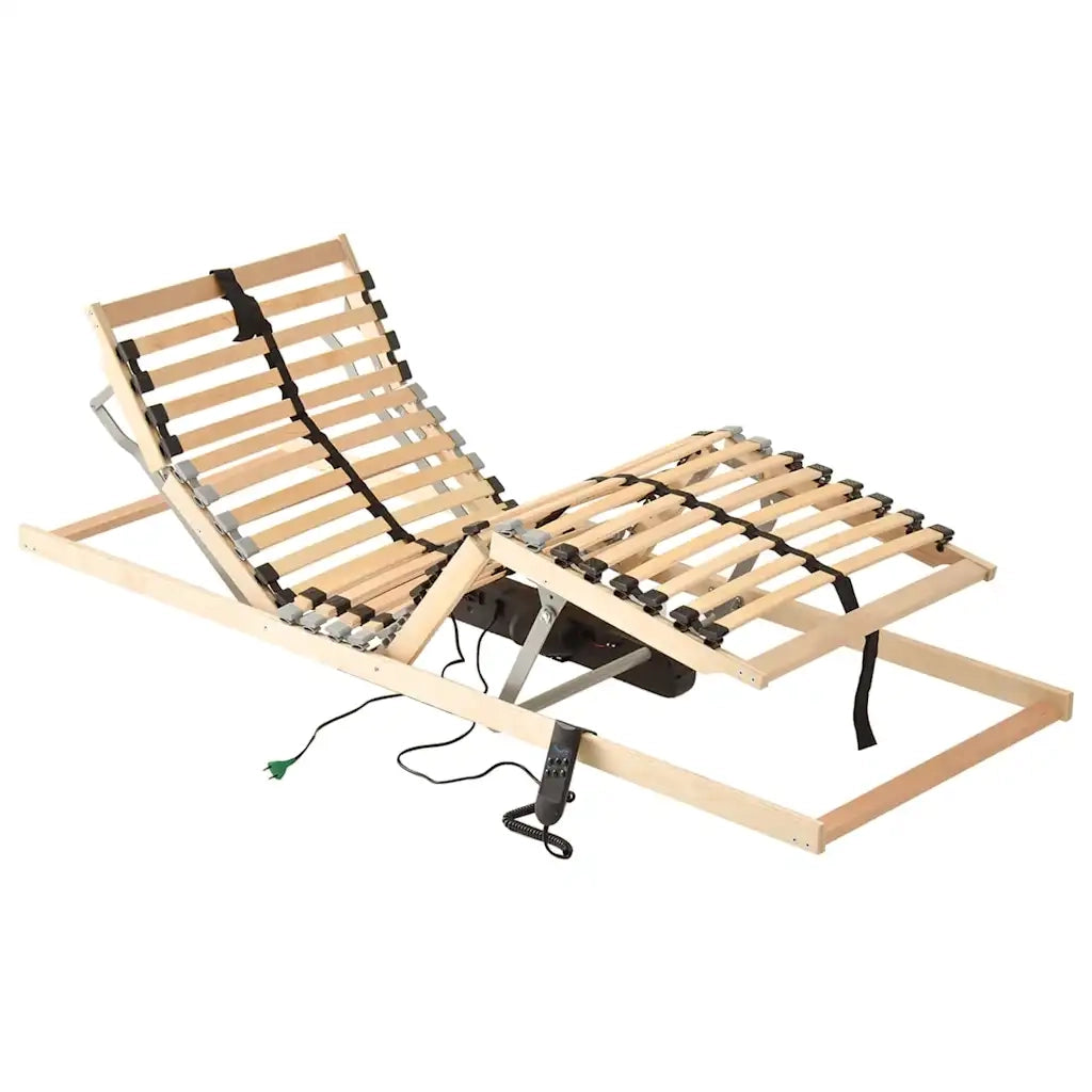 Base a doghe Marrone 80 x 190 cm Legno massello di faggio