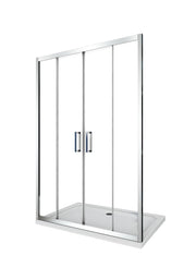 Porta doccia vetro 6 mm con apertura centrale a 4 ante per installazione in nicchia Altezza 190 cm 153-158 REGOLABILE