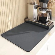 Mat di assorbimento per caffettiera e utensili da tavola - Grigio 30 x 40 cm