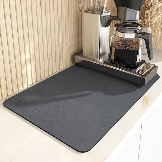 Mat di assorbimento per caffettiera e utensili da tavola - Grigio 30 x 40 cm