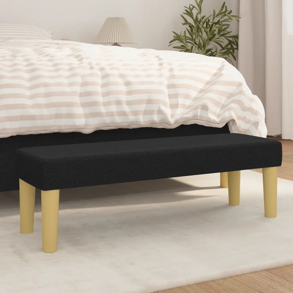 Panca Nera 100x30x30 cm in Tessuto CFW5528034