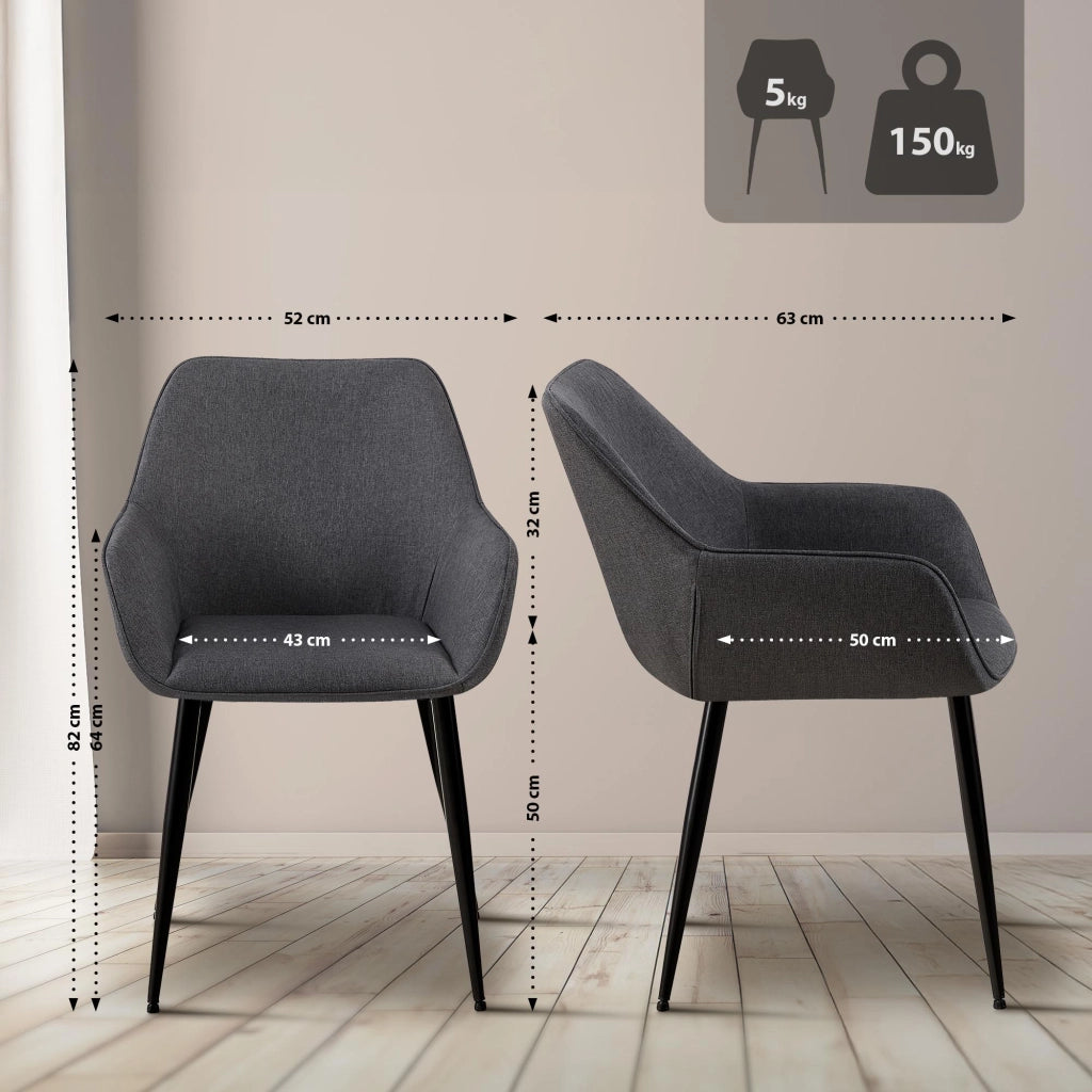 Sedia per sala da pranzo tessuto Luena 1