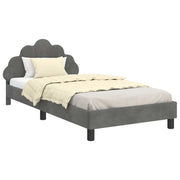 Struttura letto Bambini | Letto Infantile | Lettino con testata Grigio Scuro 90 x 190 cm