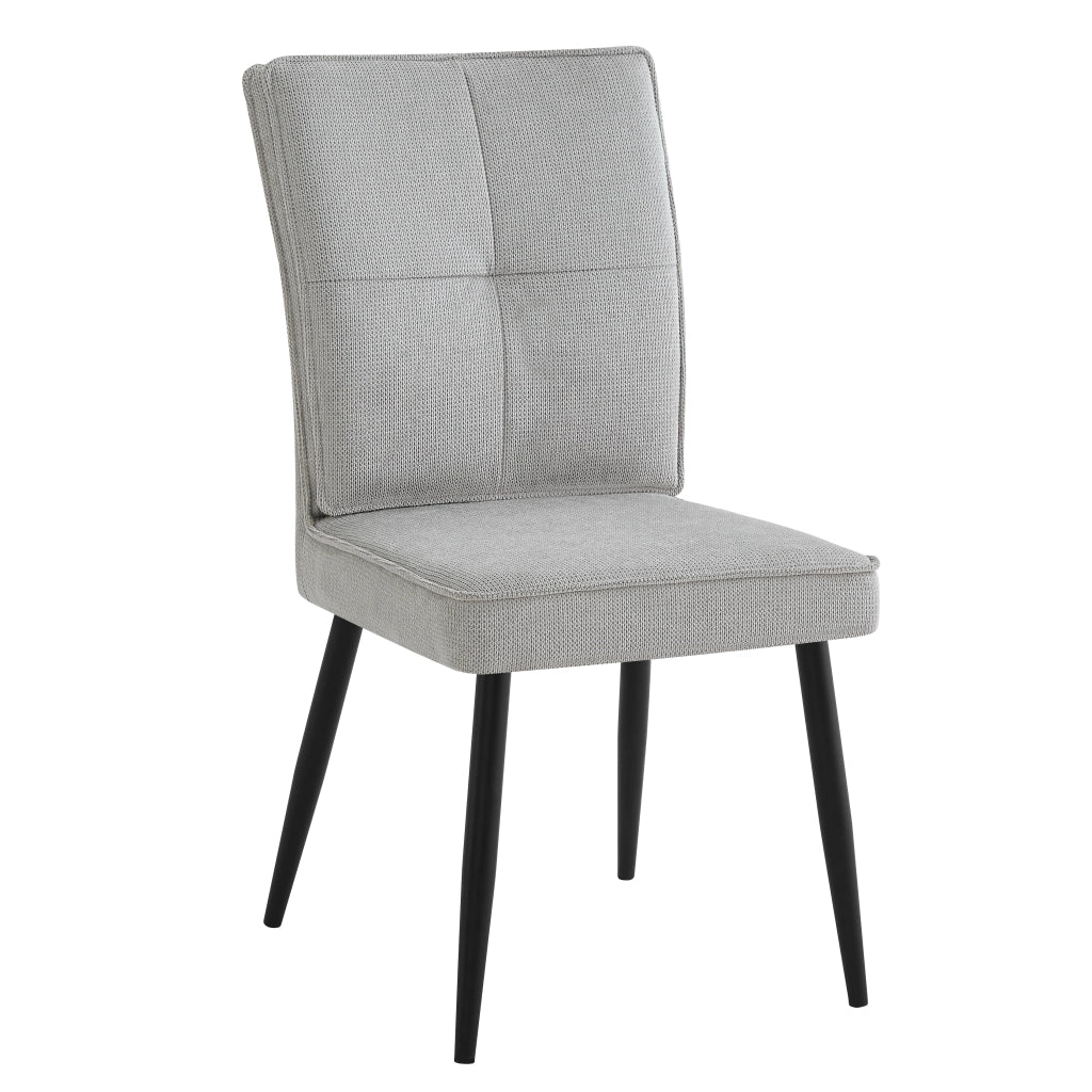 Set 2 Sedie da Pranzo Imbottite ¨C MINIMAL ¨C Velluto Grigio Chiaro, Gambe in Metallo