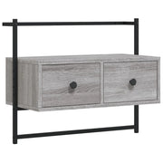 Mobile TV multimediale mensola TV credenza TV sala da pranzo soggiorno camera da letto montaggio a parete legno Sonoma 60,5 x 30 x 51 cm grigio 02_0028190