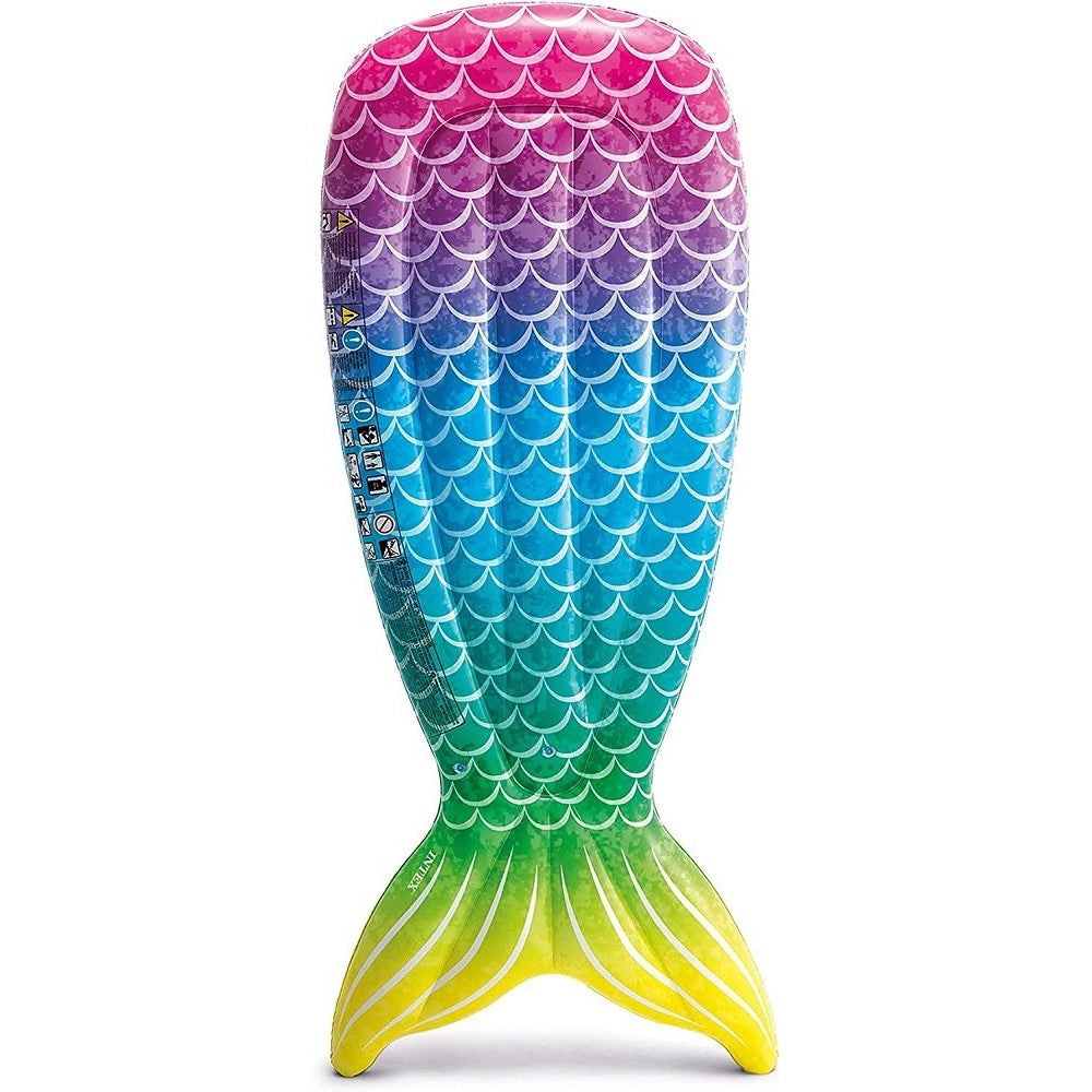 Trade Shop - Materassino Design Coda Sirena Multicolor 178x71x18 Cm Gonfiabile Piscina 58788 -