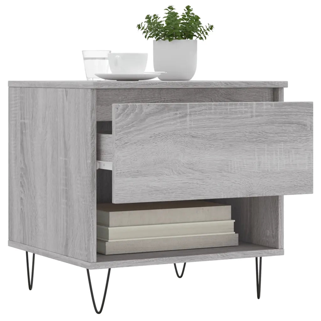 Tavolini Salotto 2pz Grigio Sonoma 50x46x50cm Legno Multistrato 830921