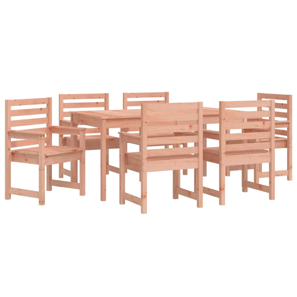 Set da Pranzo per Giardino 7 pz in Legno Massello di Douglas