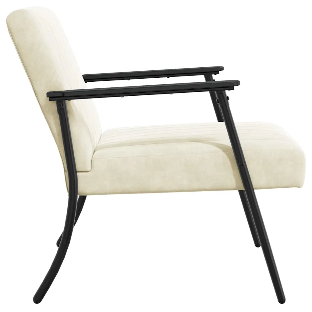 poltrona Crema 59 x 75 x 78 cm Velluto