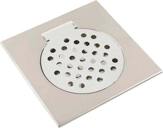 Drenaggio in acciaio inossidabile 15 x 15 cm - Drenaggio doccia filtro con valvola di ritorno per cucina e bagno