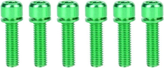 Set di manopole per bicicletta con steli M5 x 25 magnetici, viti in acciaio con anelli per bicicletta da mountain bike, set da 6 pezzi