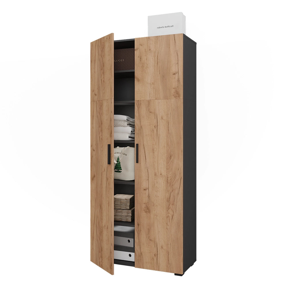 Vicco Armadio universale Antracite/quercia dorata 80 x 183.8 cm