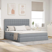 Letto con contenitore e materasso Grigio chiaro 180 x 200 cm 3371922