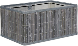 Set di 6 cestini portaoggetti decorativi in ​​bambù e tessuto grigio 13_0002507_4