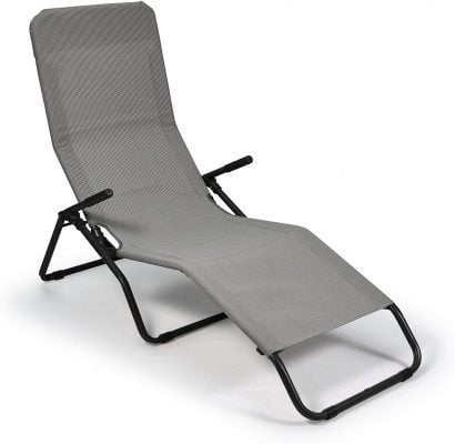 Lettino prendi sole da giaridino e centro benessere basculante in acciaio Pasha Stiliac