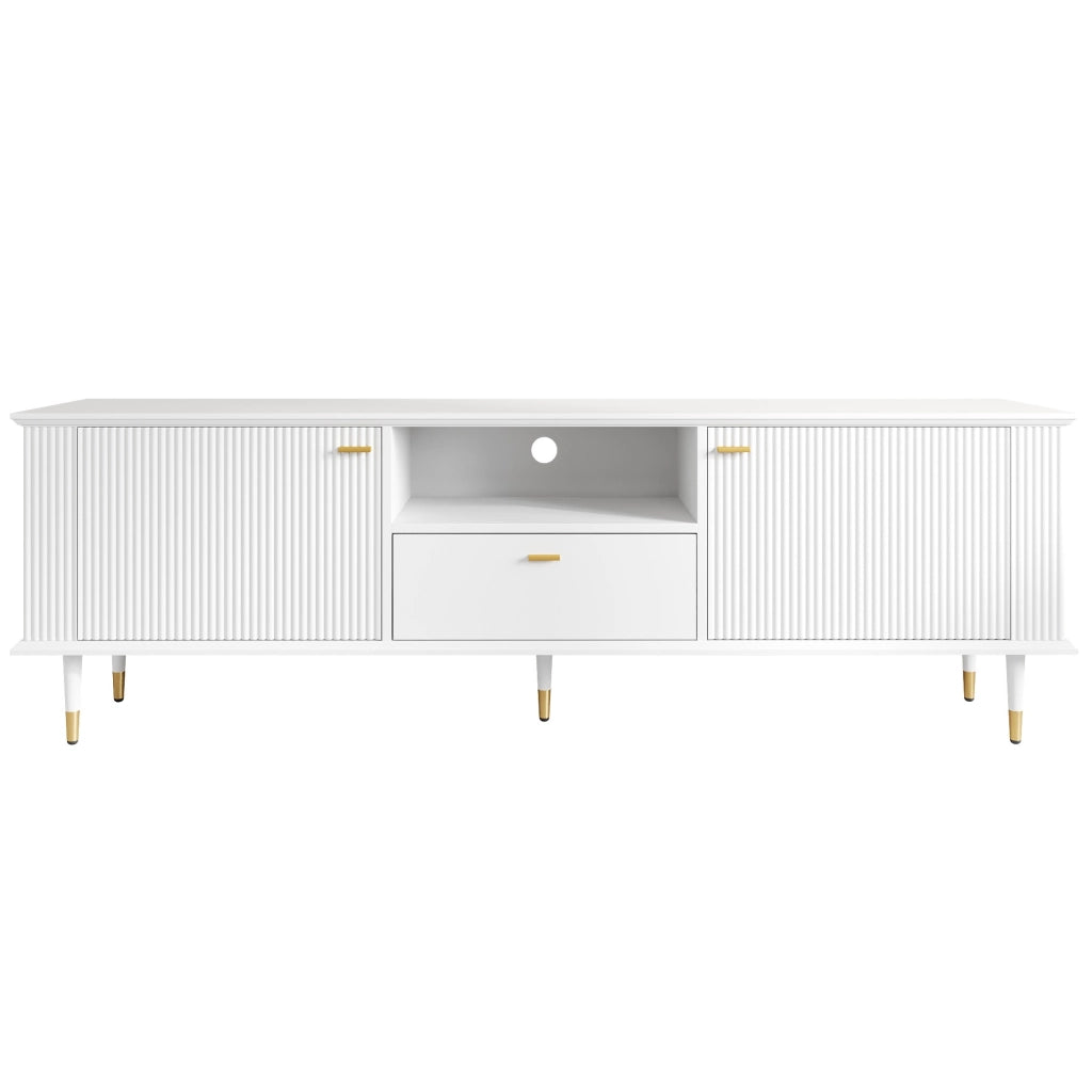 Mobile TV con 2 porte; 1 vano aperto; 1 cassetto e passacavi; per soggiorno; 170 × 36 × 54 cm