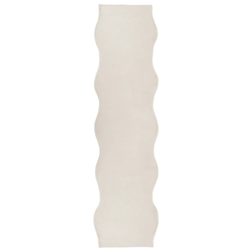 Tappeto Moderno Grigio Chiaro in Ecopelliccia a Pelo Lungo 80x300cm per Soggiorno e Ingresso