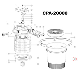 Filtro a pressione CPF-20000 Pezzo di ricambio Contenitore filtro Laghetto