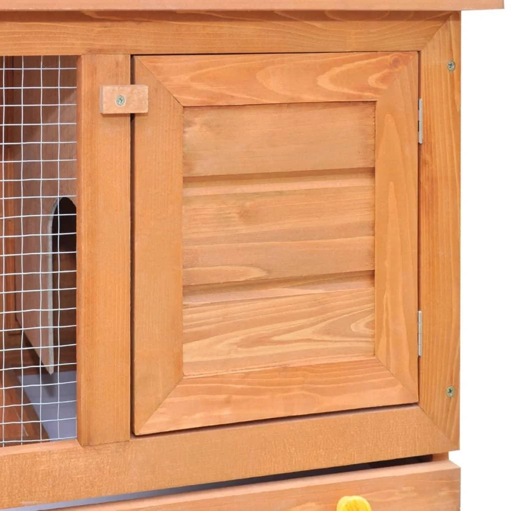 Gabbia/recinto da esterno 90 x 45 x 80 cm per piccoli animali 1 porta in legno 02_0000618