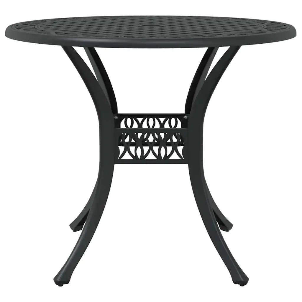 Set da Pranzo per Giardino 7 pcs Nero Alluminio 3334705