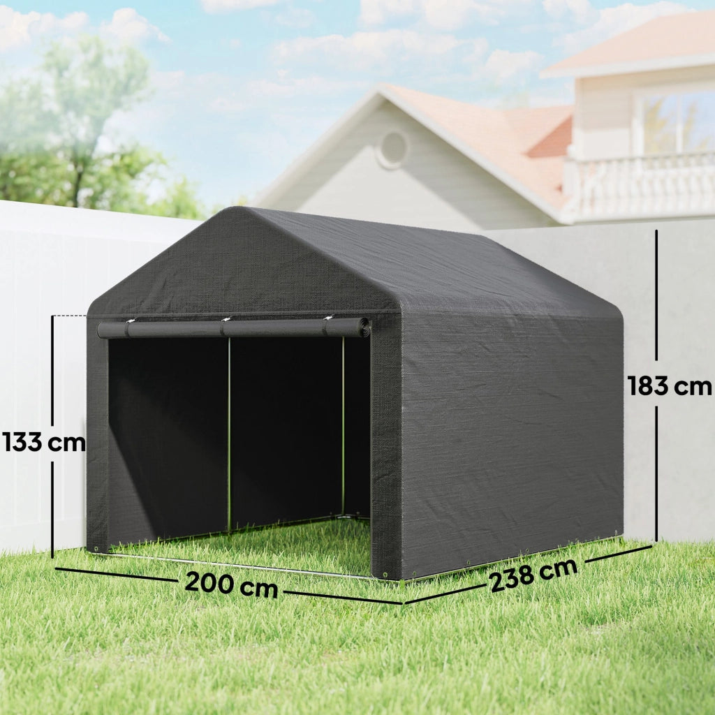 Tenda da Giardino Impermeabile ¨C zephmum ¨C 200x238x183 cm Grigio
