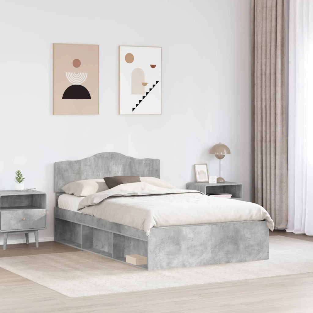 Struttura del letto Calcestruzzo 120 x 200 cm Pino massello 3412919
