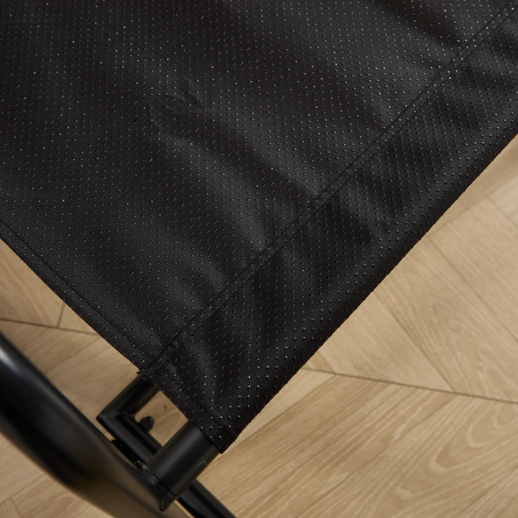 Sedia a dondolo da esterno con cuscino spesso 75x116x82 cm in acciaio; grigio con struttura nera