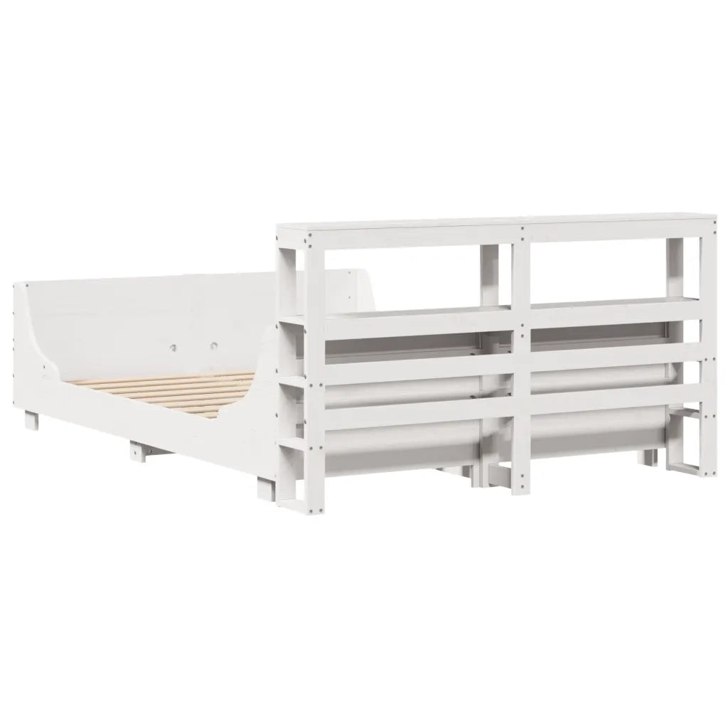 vidaXL Letto senza Materasso Bianco 120x200 cm Legno Massello di Pino