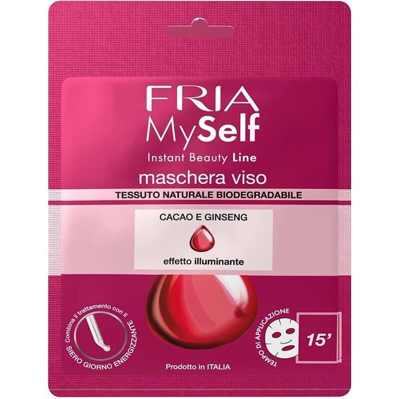 FRIA MASCHERA PER IL VISO MYSELF EFFETTO ILLUMINANTE CON CACAO E GINSENG
