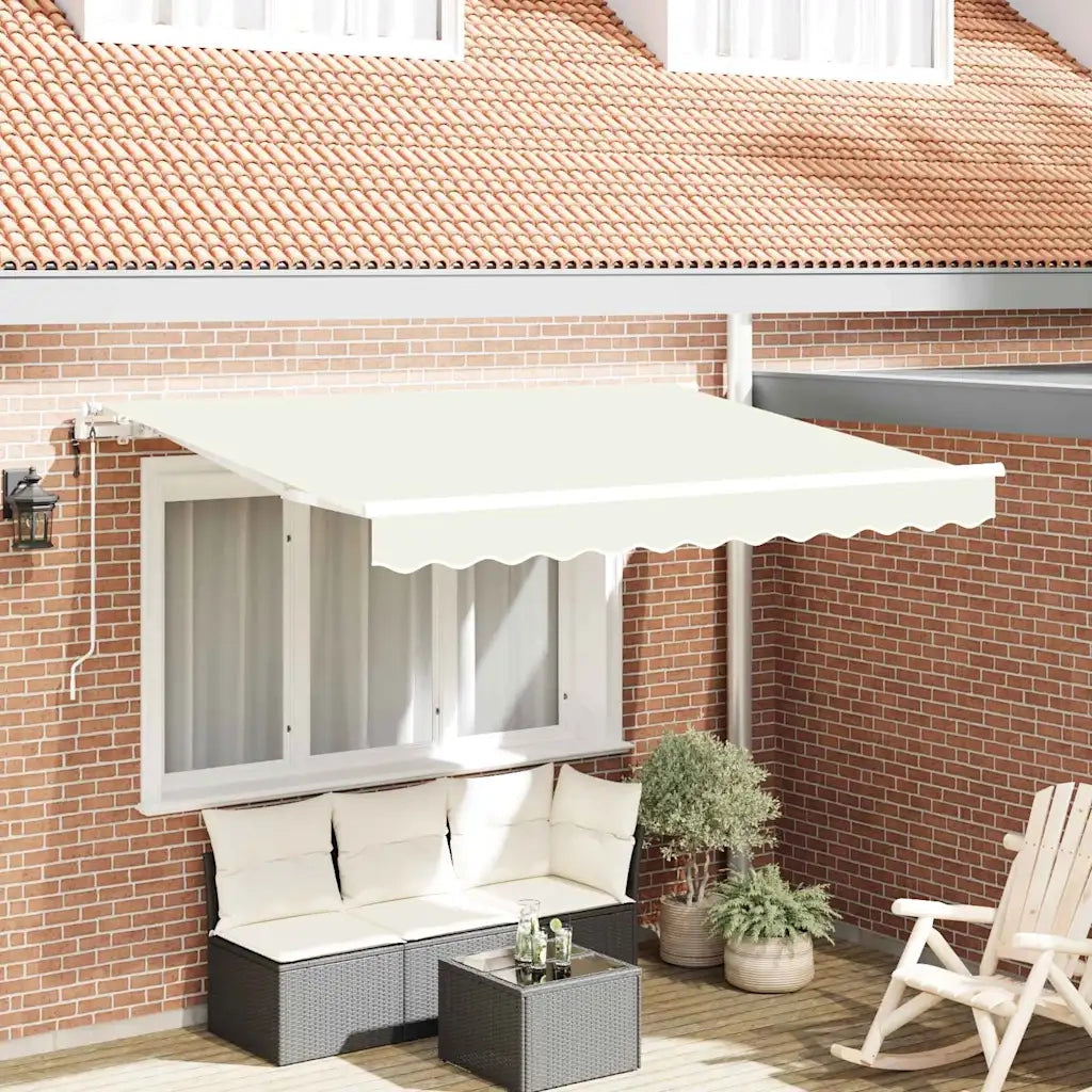 Tenda Retrattile Crema 250 x 200 cm Tessuto 3329359
