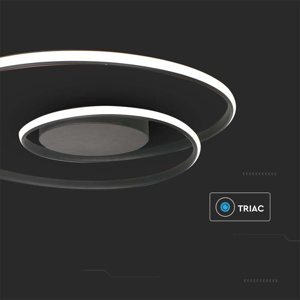 Plafoniera LED nera 62cm 48W 3000K dimmer V-TAC VT-7911