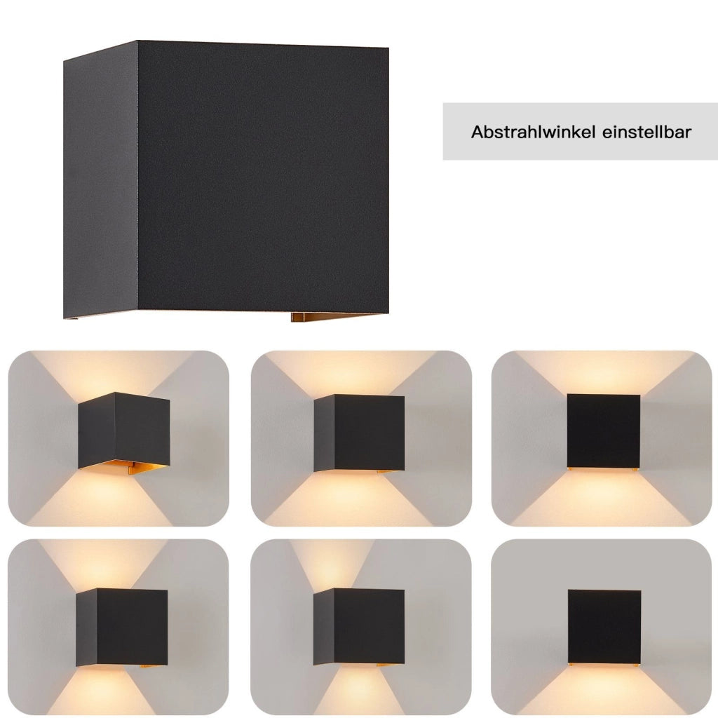 ZMH Applique LED 1a applique da parete per interni 5W IP65 luce da parete per esterni corridoio bianco caldo