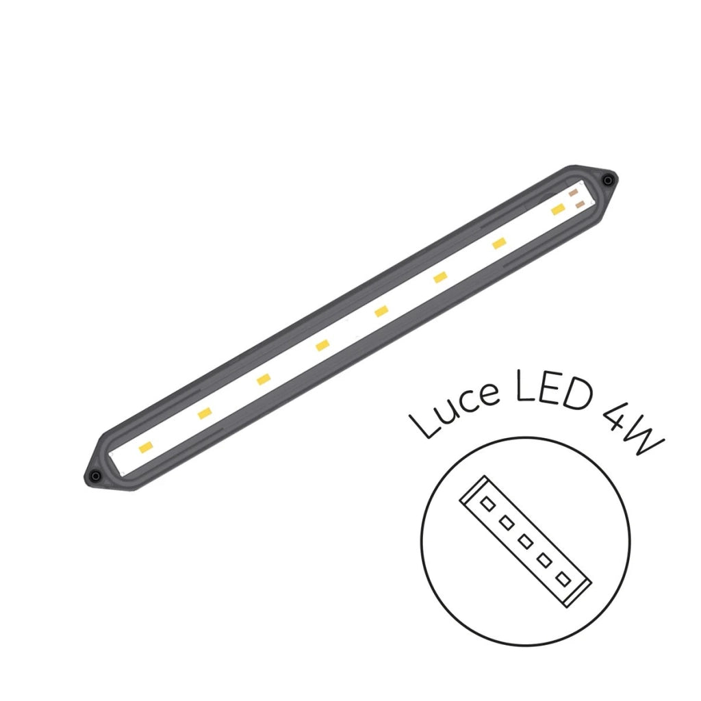 Aqpet Simply LED 30 bianco - acquario cm39x22x30h completo di filtro e illuminazione