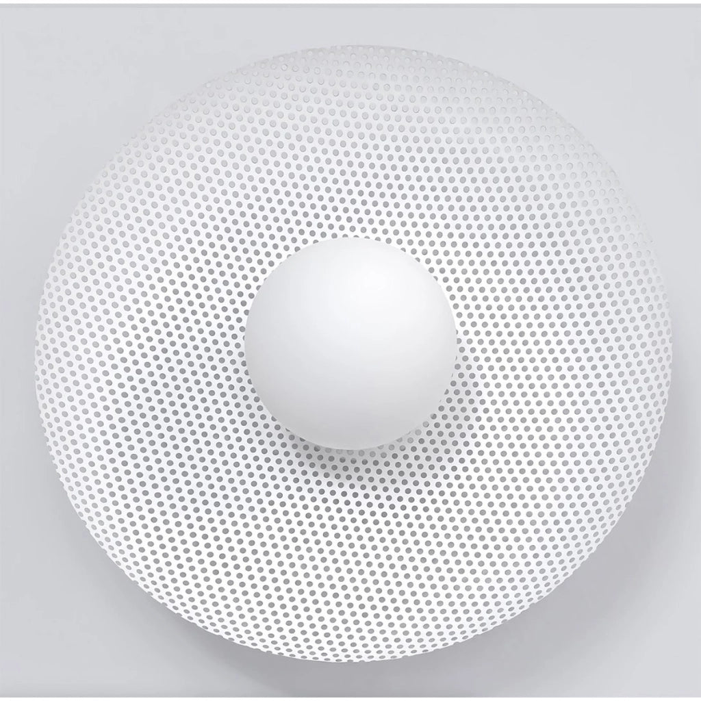 Lampada da parete Vibez in acciaio bianco