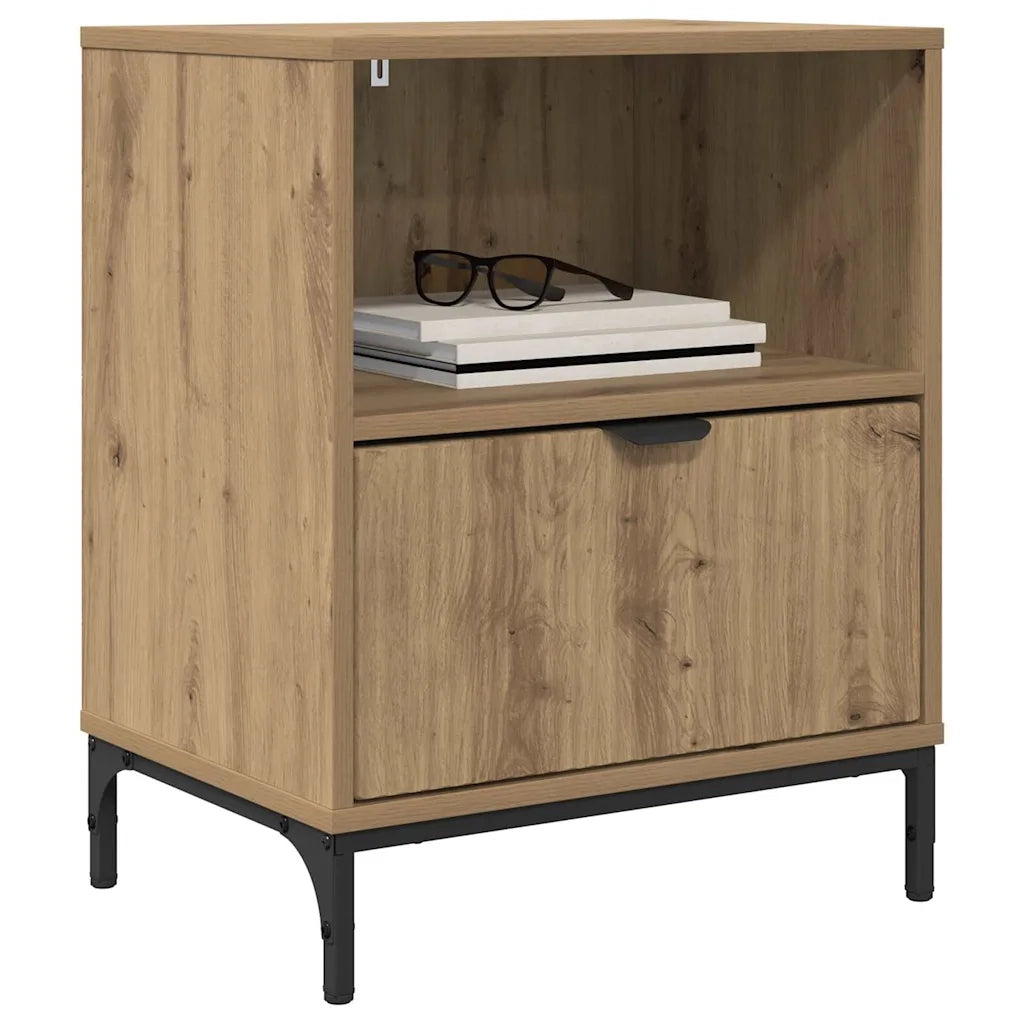 Armadio da Notte 2 pcs rovere artigianale 49 x 36 x 61 cm