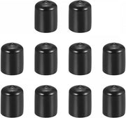 Set di 10 cappucci in gomma per mobili e tubi, 18 mm, nero, protezioni per viti