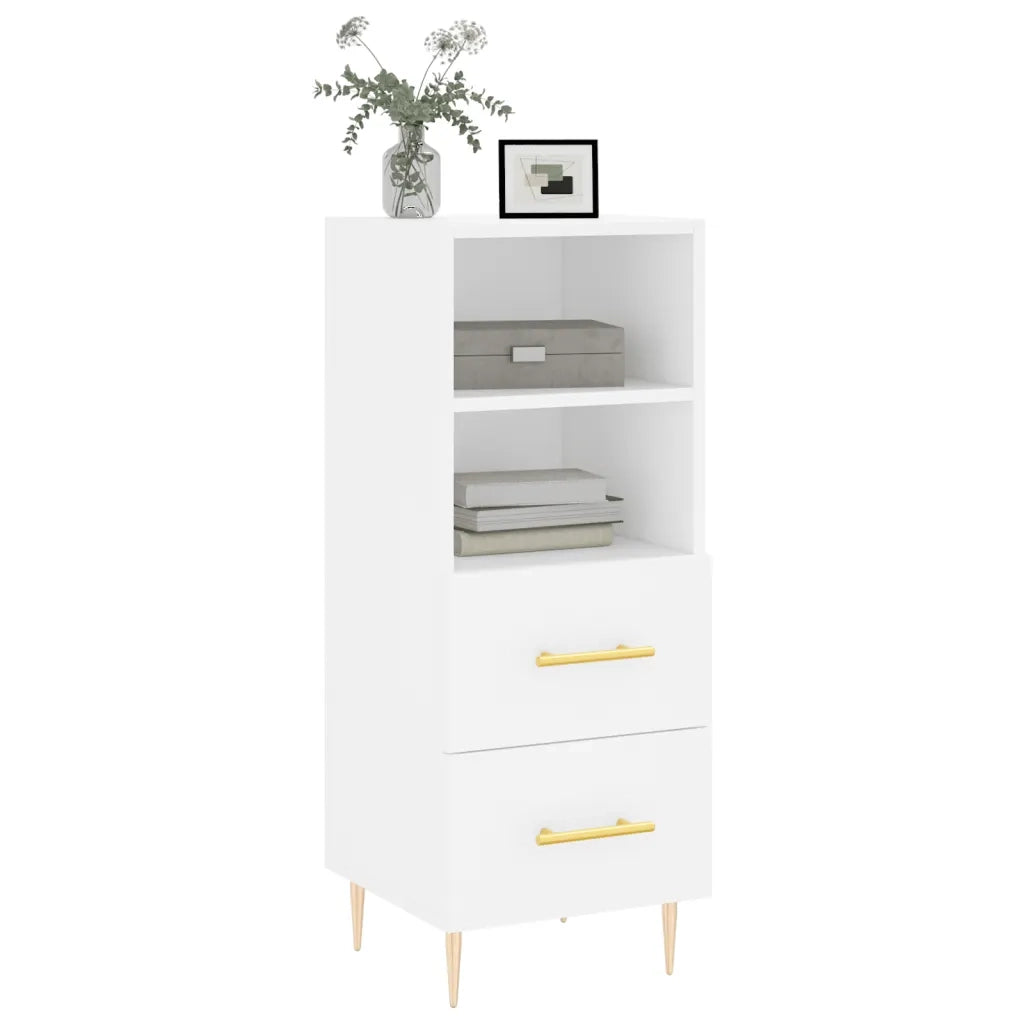 Credenza Bianca 34,5x34x90 cm in Legno Multistrato 828652