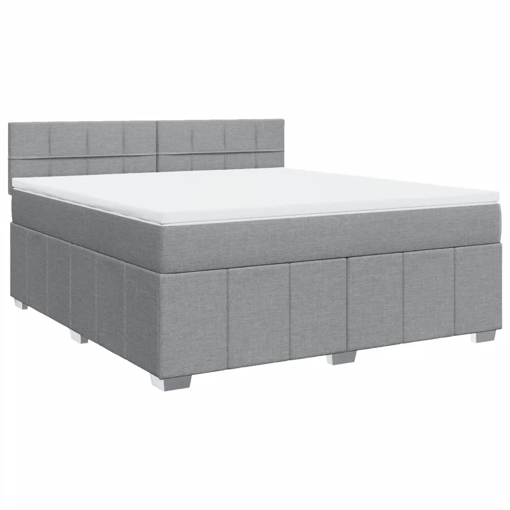 Giroletto a Molle con Materasso Grigio Chiaro180x200 cm Tessuto 3289447
