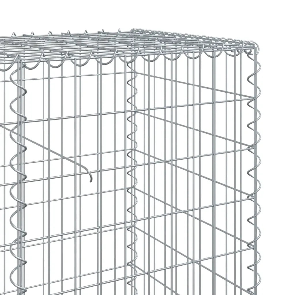 vidaXL Cesto Gabbione con Copertura 200x50x100 cm in Ferro Zincato