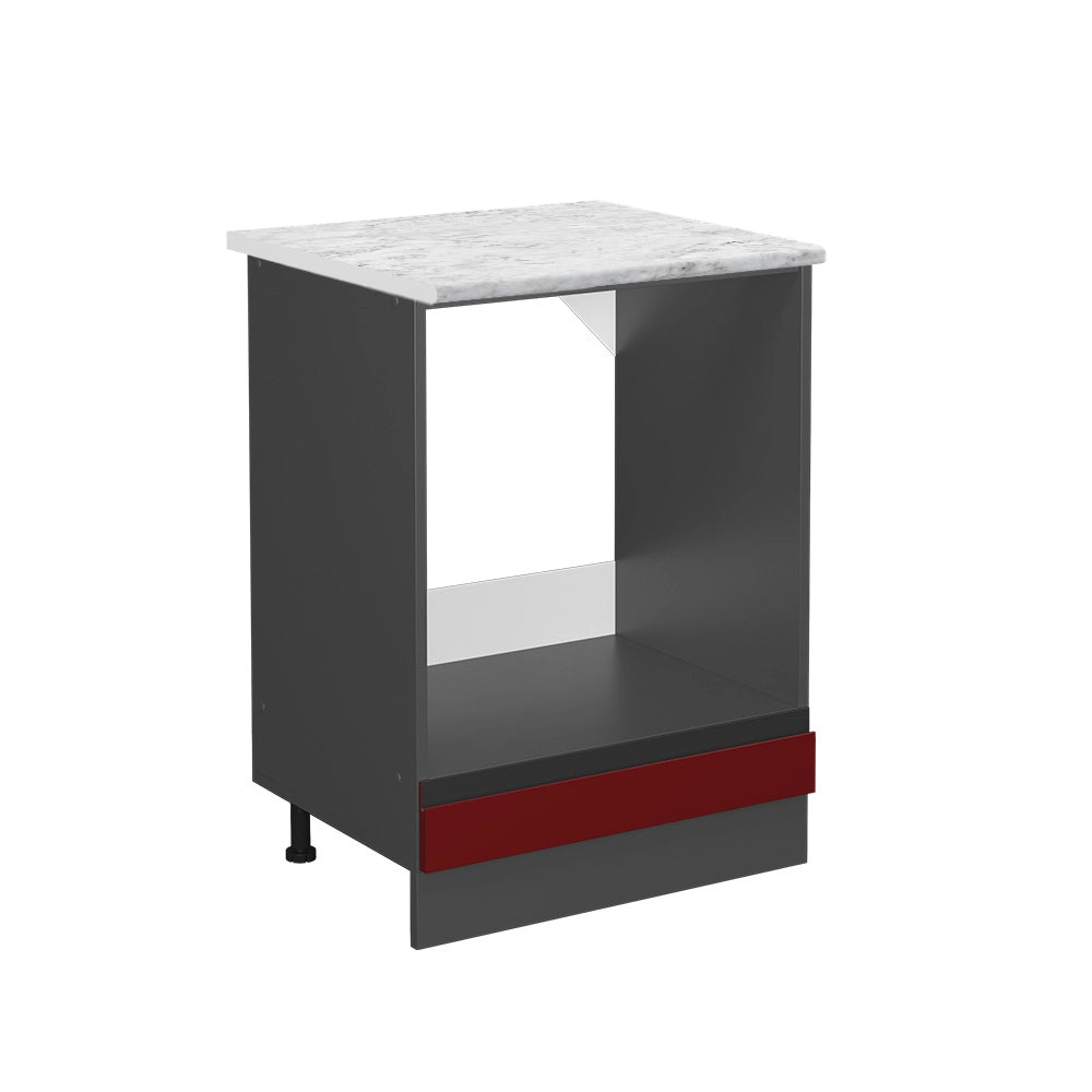 Vicco Mobile per forno da incasso Rosso 60 cm PL Marmo