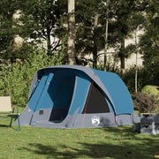 Tenda da Campeggio a Cabina per 4 Persone Blu Impermeabile 4100665