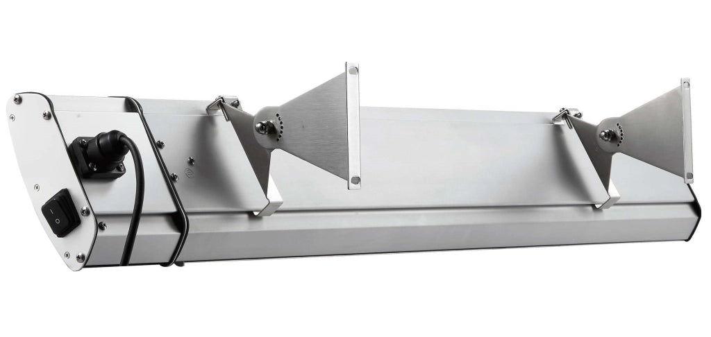 Stufa Elettrica ad Infrarossi da Parete Soffitto 104,5x17,7x6 cm 1500W con Telecomando Nero
