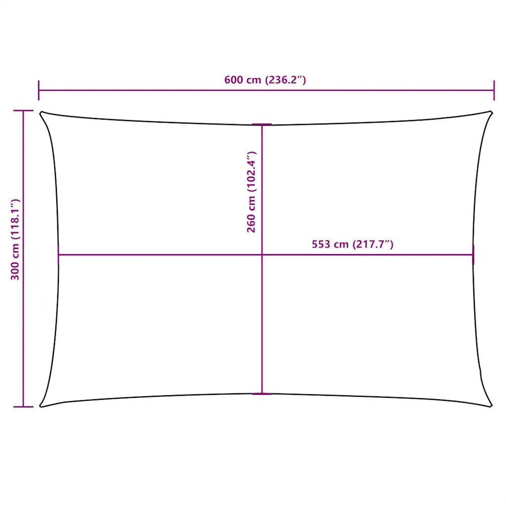 Parasole a vela | Telo Ombra | Vela da ombra Oxford Rettangolare 3x6 m Marrone